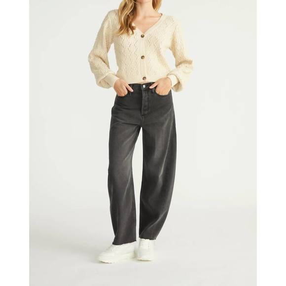 NEW DRIFTWOOD parker wide leg jean in black - Picture 1 of 4